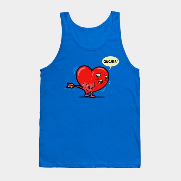 Funny Kawaii Heart Valentine Love Original Cartoon For Valentine's Day Tank Top by BoggsNicolas